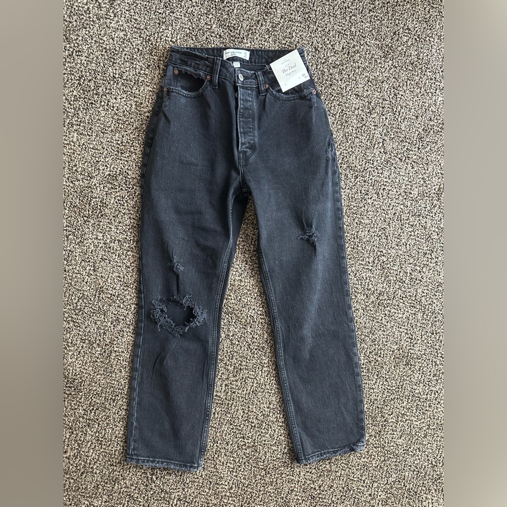 Abercrombie & Fitch Curve Love The Dad High Rise Jeans